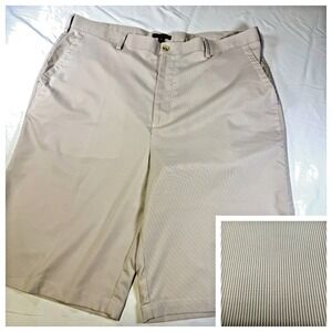 Peter Millar Performance Wicking Shorts Golf Chino Men's Size 40 Beige Striped